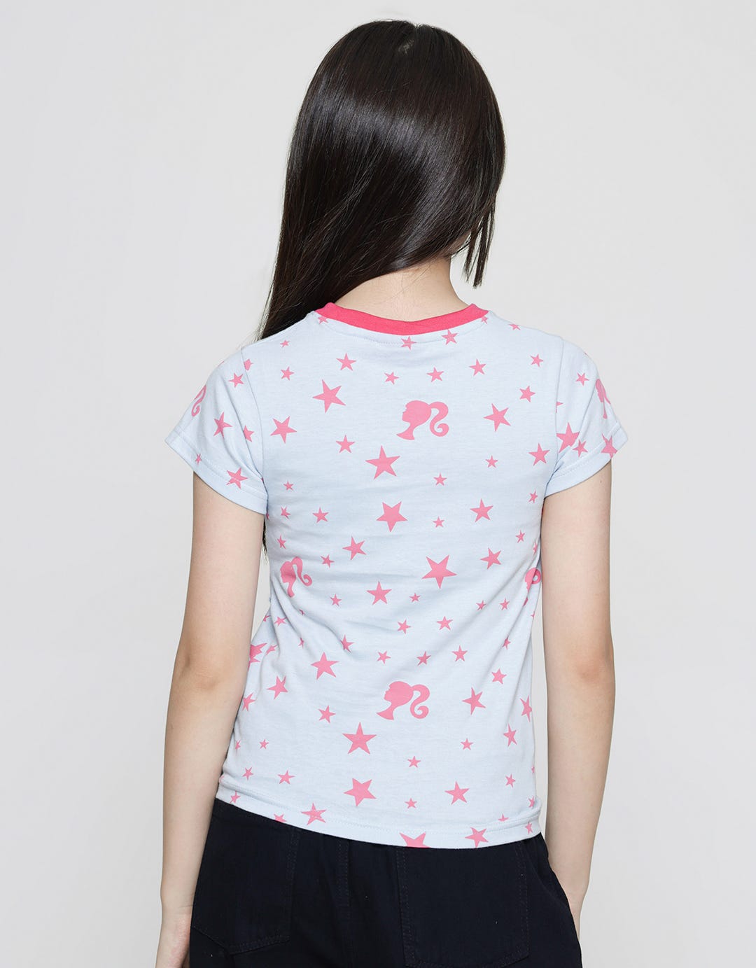Barbie Print Star Kaos Casual Anak Perempuan
