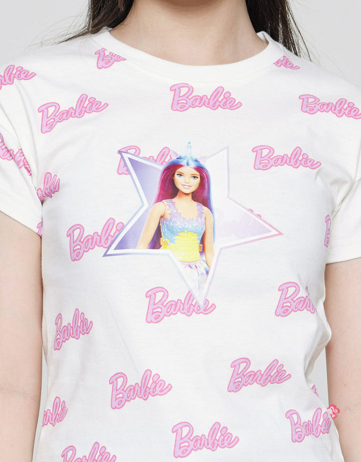 Barbie Logo Print Girls T-Shirt