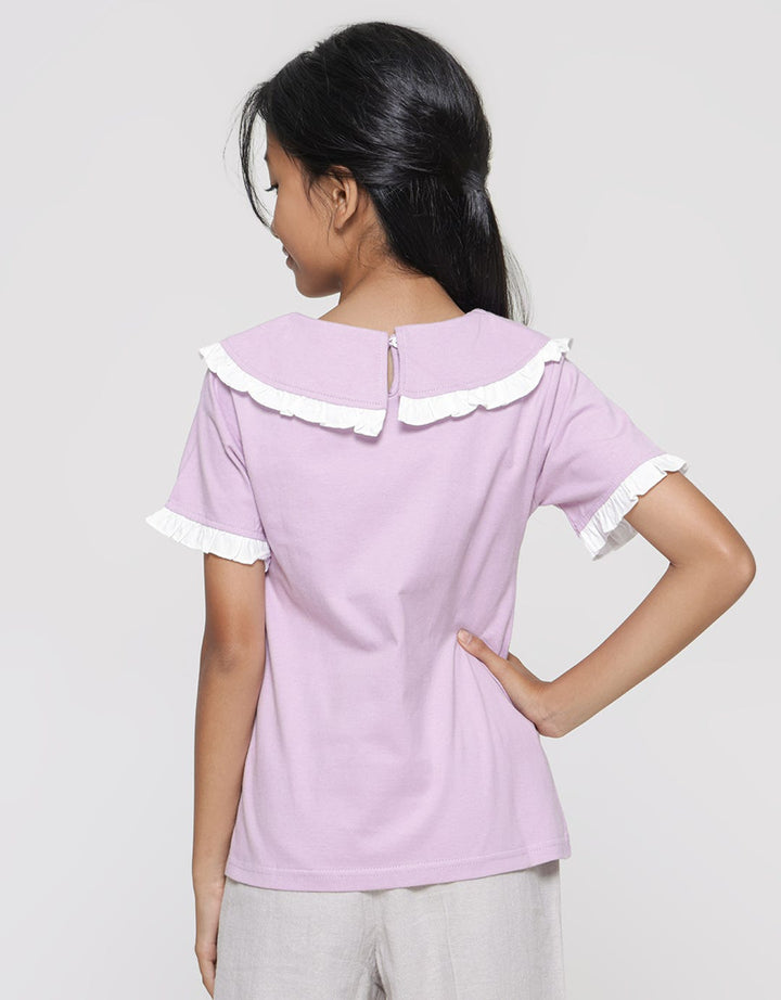 Disney Minnie Ruffle Starry Kaos Anak Perempuan