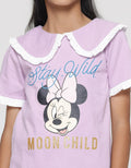 Disney Minnie Ruffle Starry Kaos Anak Perempuan