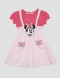 Disney Minnie Polka Midi Dress Overall Anak Perempuan