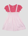 Disney Minnie Polka Midi Dress Overall Anak Perempuan