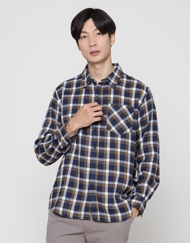 Details Long Sleeve Shirt Flannel Yarndyed Checks Regular Fit