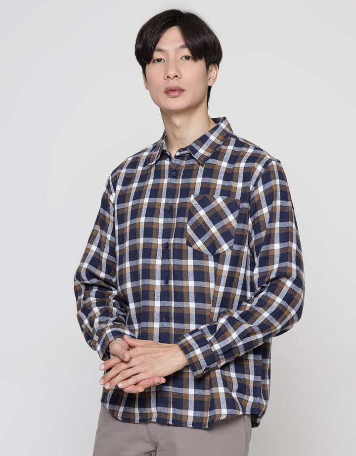 Details Long Sleeve Shirt Flannel Yarndyed Checks Regular Fit