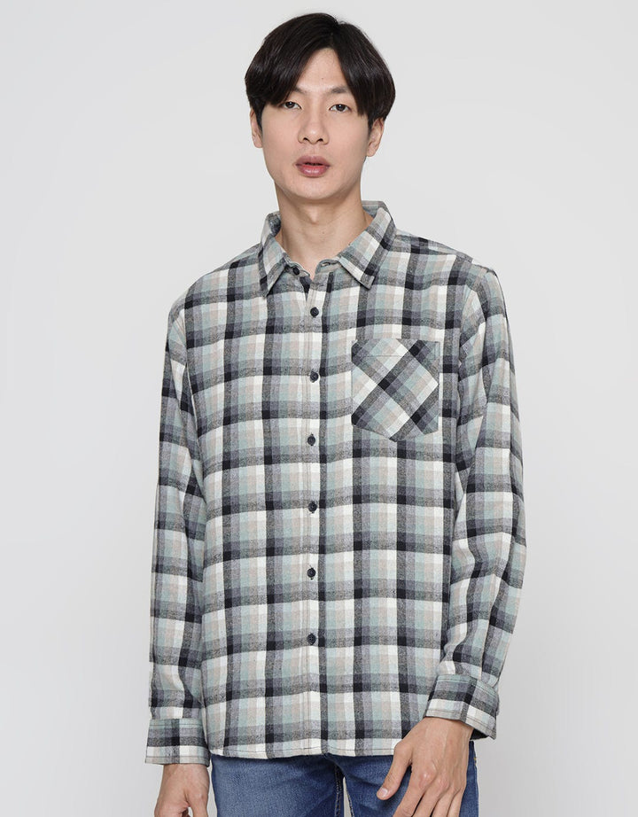 Details Long Sleeve Shirt Flannel Yarndyed Checks Regular Fit
