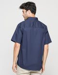 Details Short Sleeve Shirt Poplin Print Rubber Wording