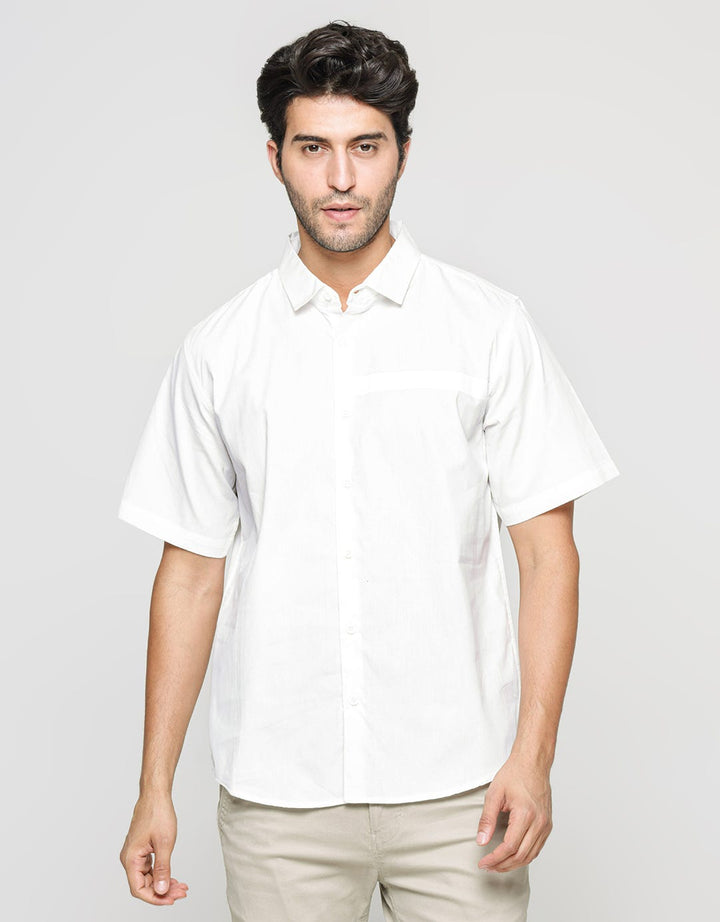 Details Short Sleeve Shirt Poplin Print Rubber Wording