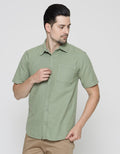 Details of Short Sleeve Solid Oxford Shirt