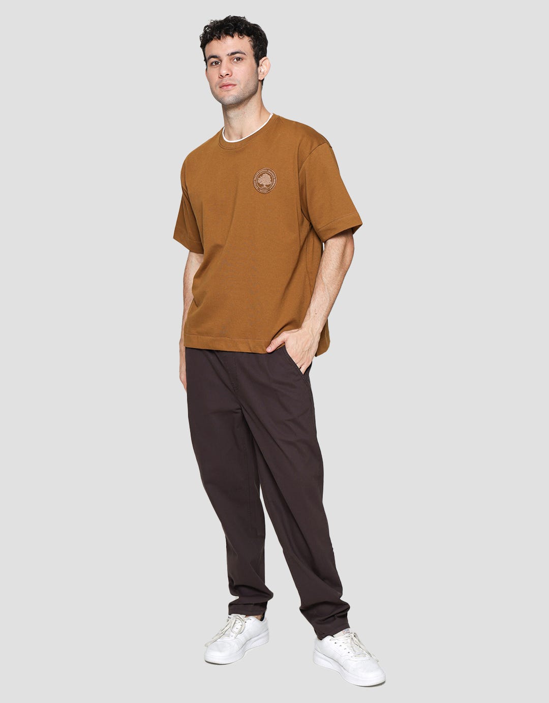Details Double Neck Embro Men's T-Shirt