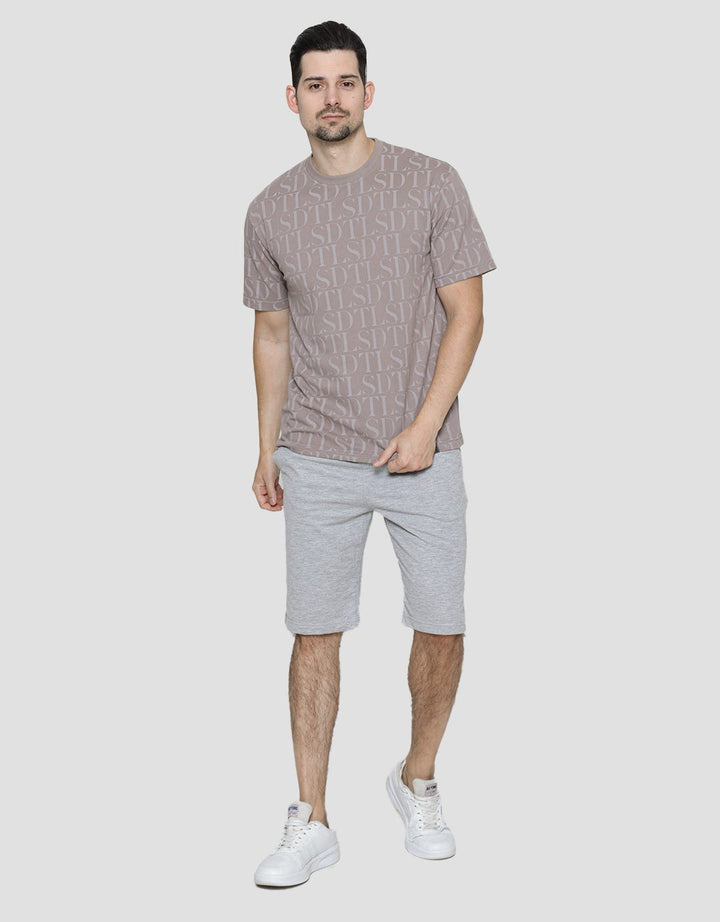 Details Short Sleeve T-Shirt Print Aop Font