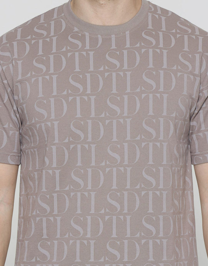 Details Short Sleeve T-Shirt Print Aop Font