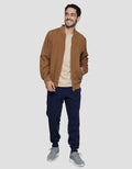 Details Bomber Basic Jaket Pria