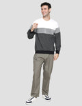 Details Colour Blocking Sweater Pria