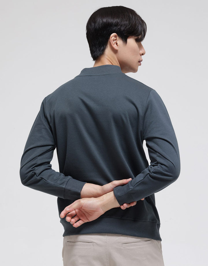 Details of the High Neck Embro Sweater for Men