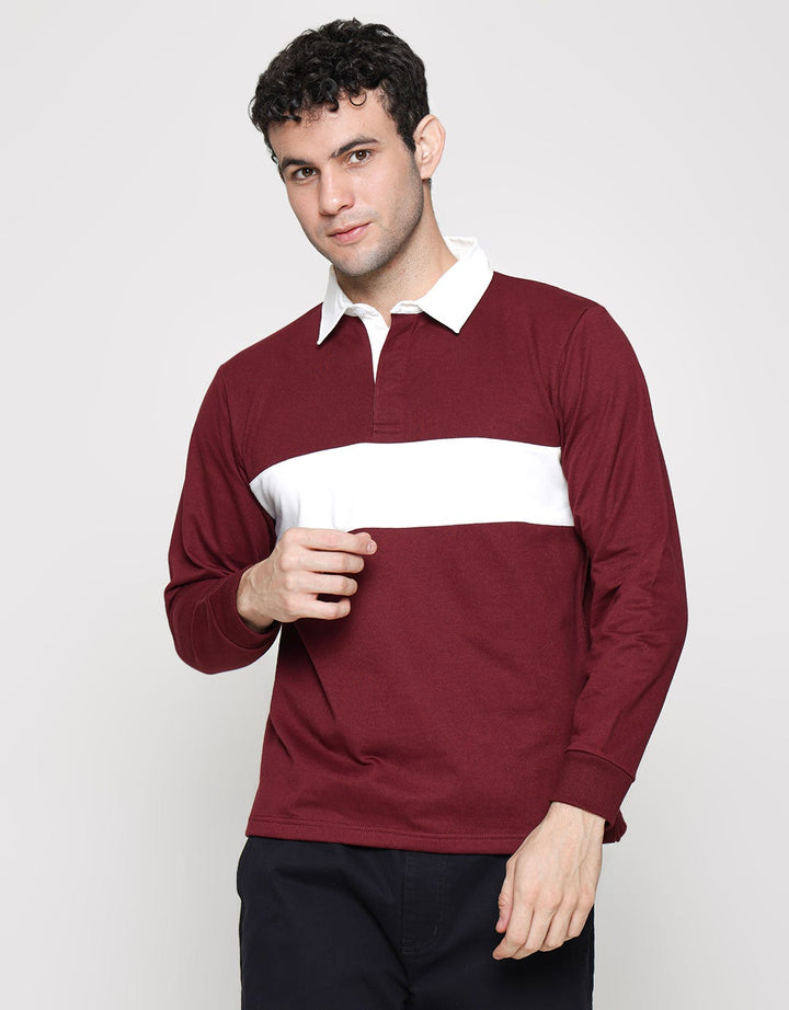 Details Sweatshirt Woven Collar Colour Blocking