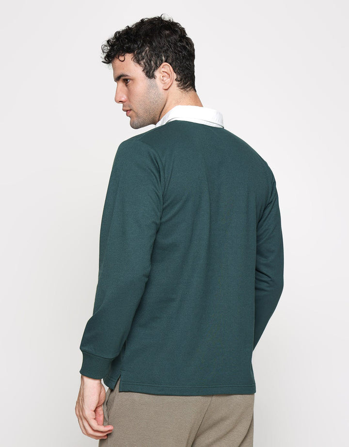 Details Sweatshirt Woven Collar Colour Blocking