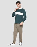 Details Sweatshirt Woven Collar Colour Blocking