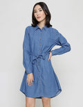 Connexion Denim Look Mini Dress for Women