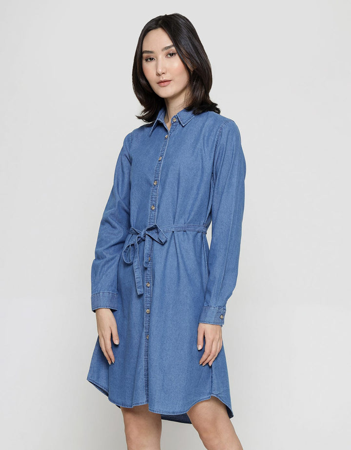 Connexion  Denim Look Mini Dress Wanita