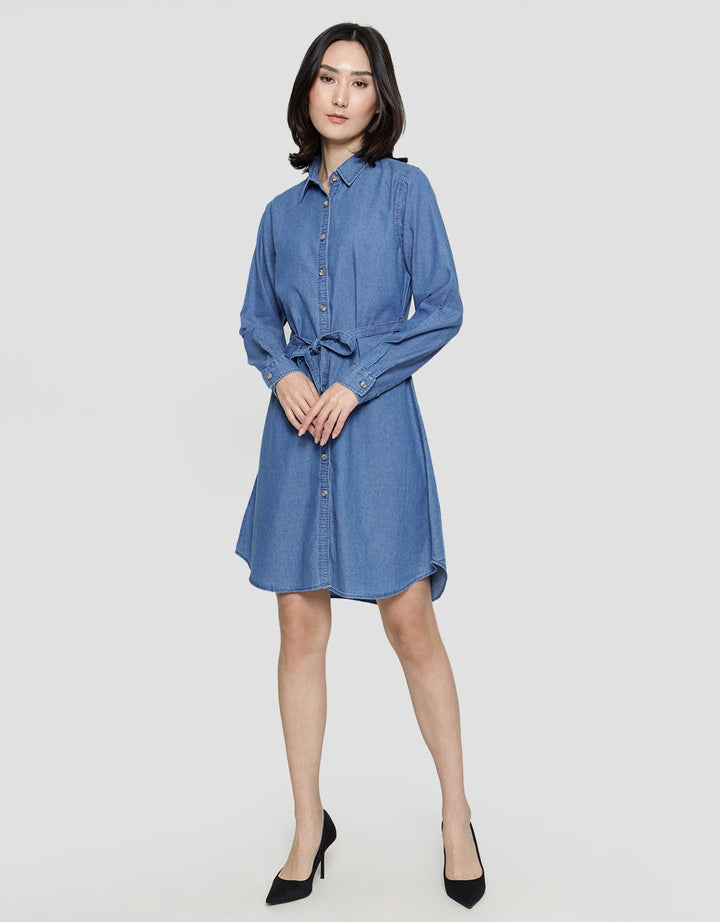 Connexion  Denim Look Mini Dress Wanita