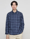 Anyday Medium Checks Kemeja Lengan Panjang Pria