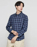 Anyday Medium Checks Kemeja Lengan Panjang Pria