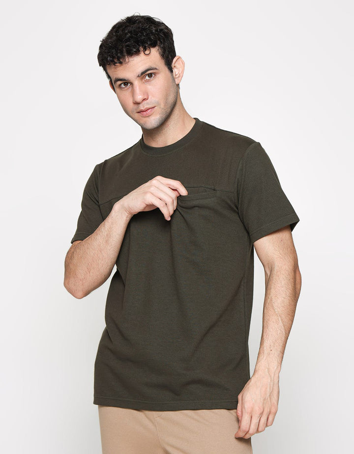 Cole Ottoman Solid Pocket Kaos Pria