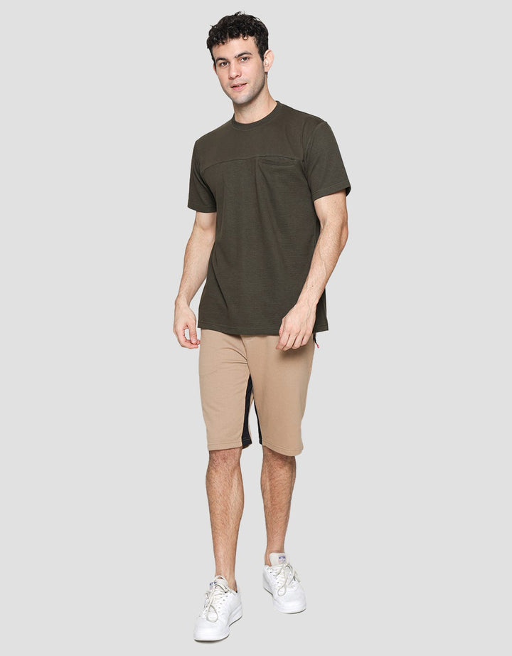 Cole Ottoman Solid Pocket Kaos Pria