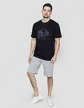 Cole Vintage Print Kaos Casual Pria