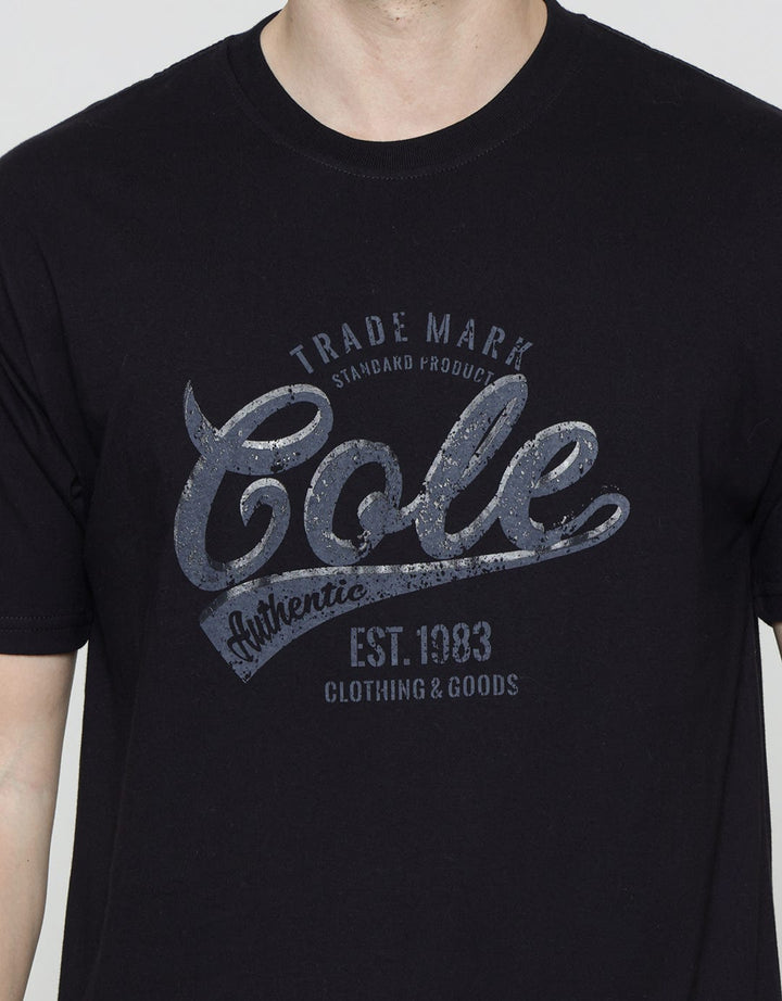 Cole Vintage Print Kaos Casual Pria