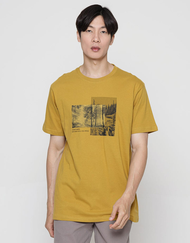 Cole Pine Forest Print Kaos Casual Pria