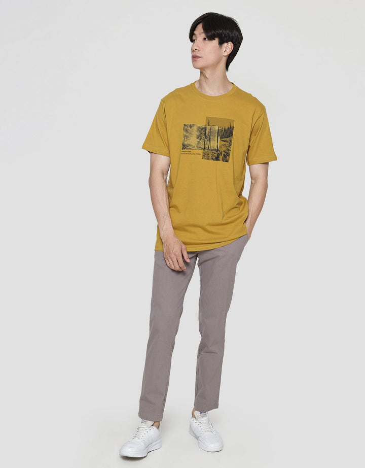 Cole Pine Forest Print Kaos Casual Pria