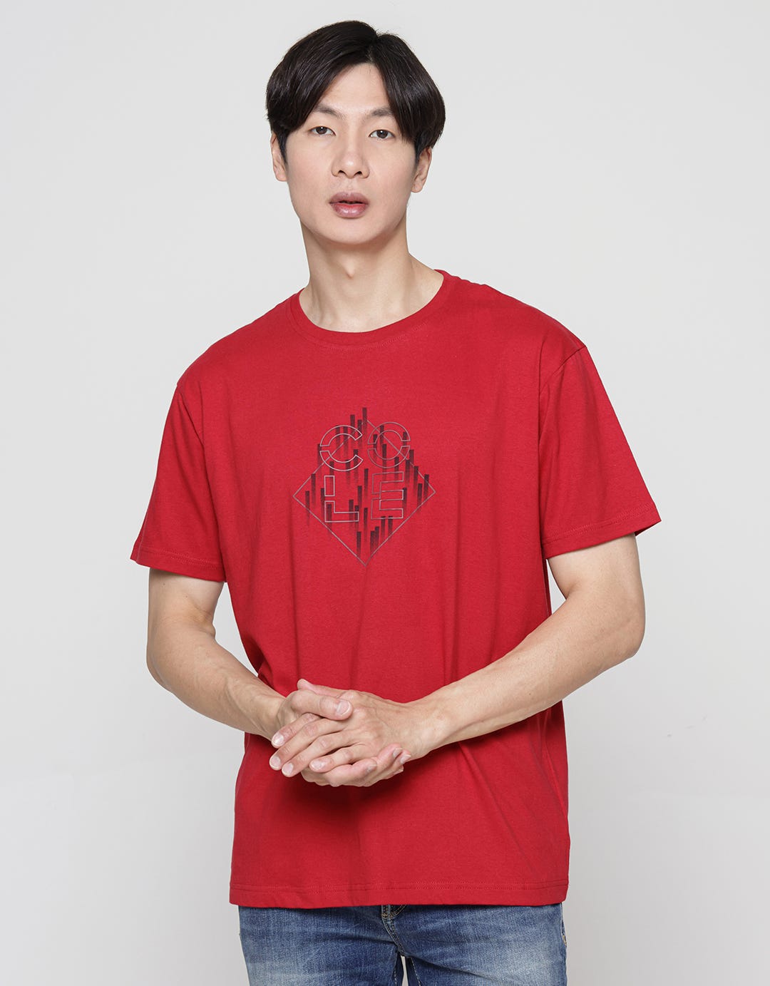 Cole Geometric Rec Cot Men's Casual T-Shirt