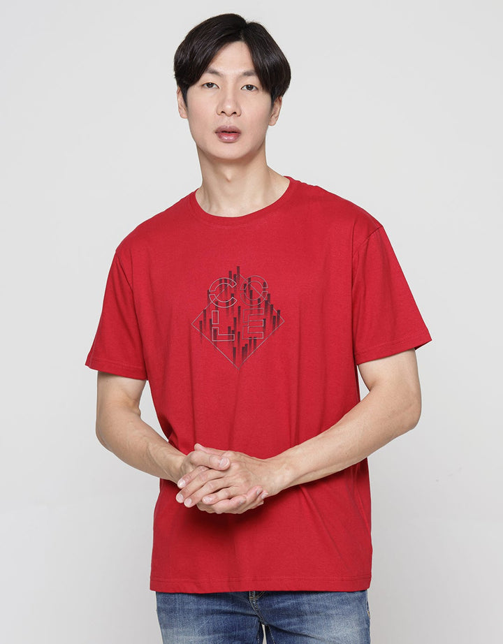 Cole Geometric Rec Cot Men's Casual T-Shirt