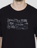Cole Font HD Print Kaos Casual Pria