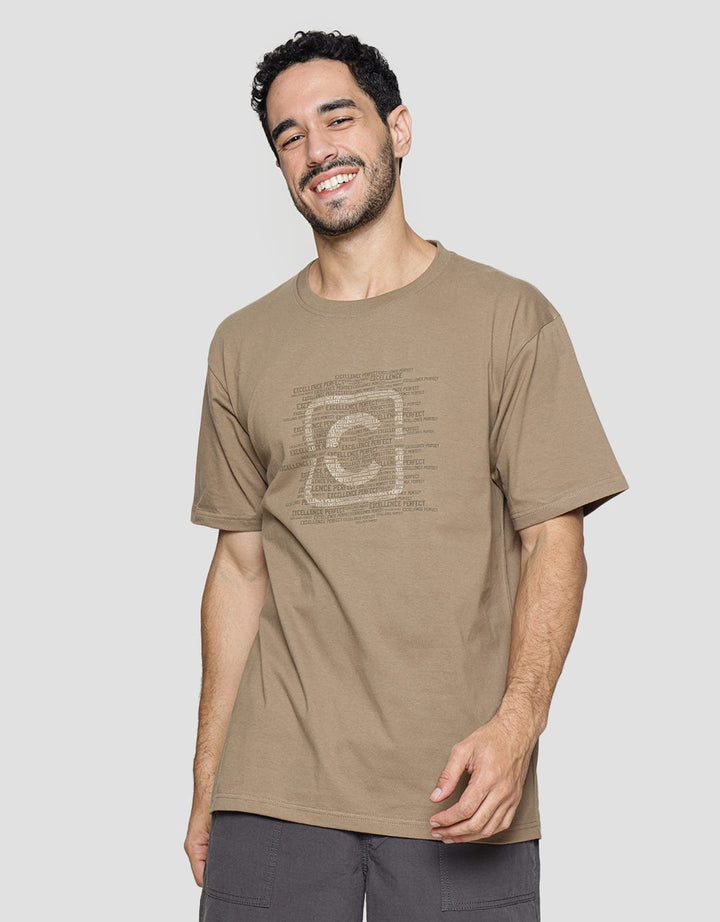 Cole Font Logo Print Men's Casual T-Shirt