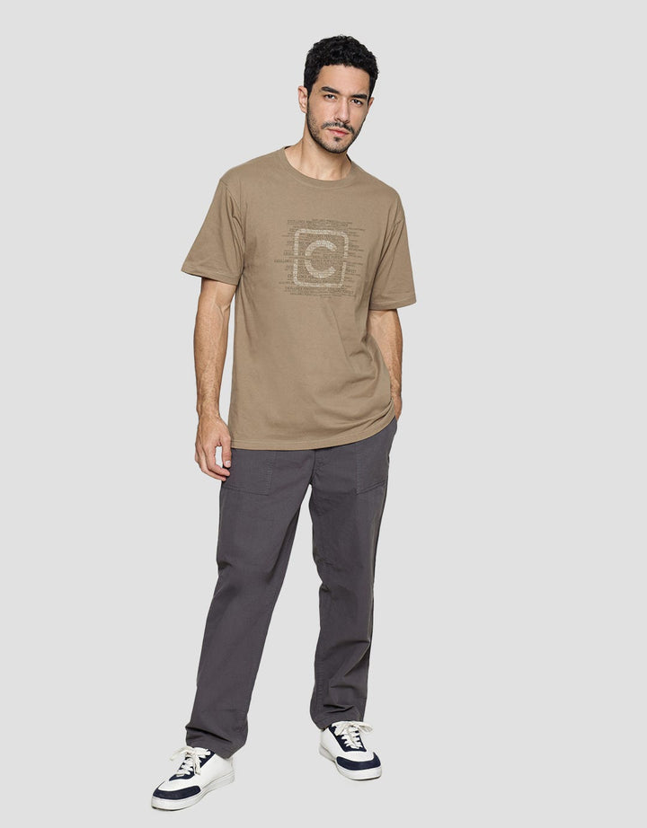 Cole Font Logo Print Men's Casual T-Shirt