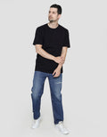 Cole Embossed Round Kaos Casual Pria