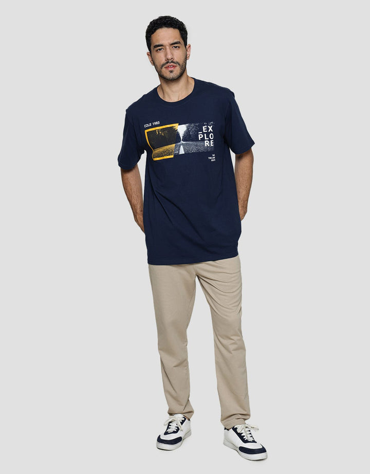 Cole Kaos Lengan Pendek Bigsize Pria Print Explorer