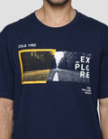 Cole Kaos Lengan Pendek Bigsize Pria Print Explorer