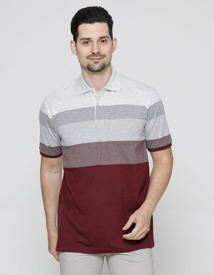 Cole Short Sleeve Polo Shirt Stripe Xmas