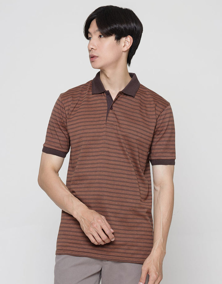 Cole Short Sleeve Polo Shirt Small Stripes