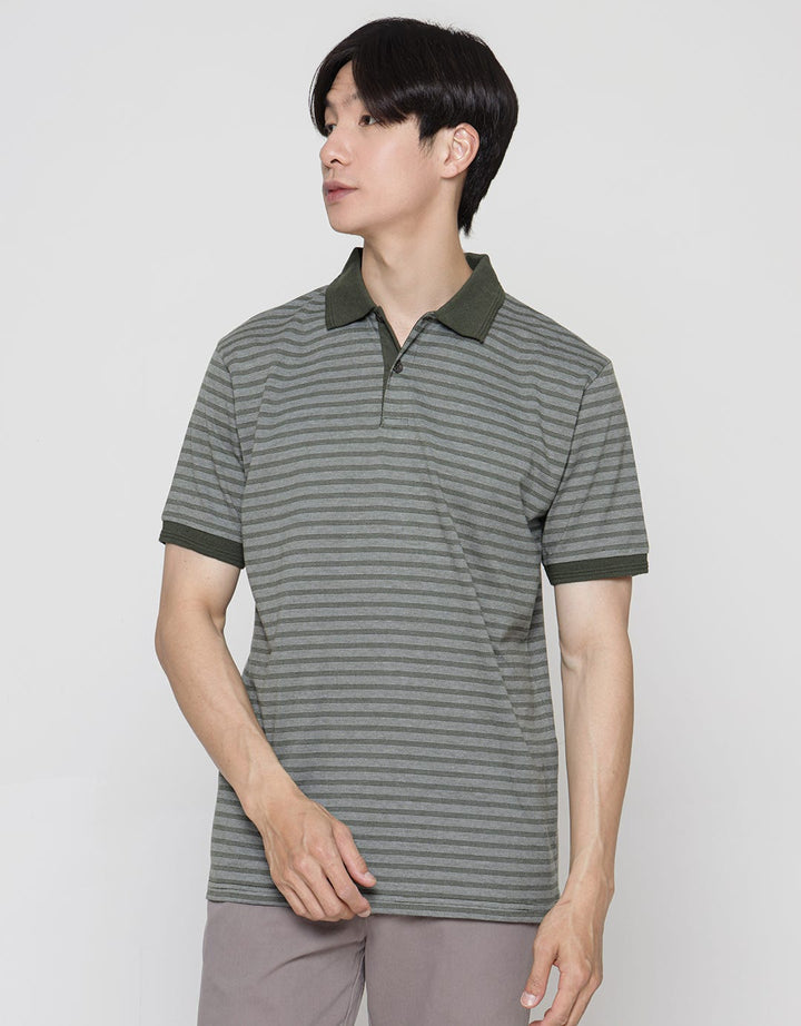 Cole Short Sleeve Polo Shirt Small Stripes