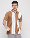 Cole Short Sleeve Polo Shirt Vertical Stripe