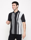 Cole Short Sleeve Polo Shirt Vertical Stripe