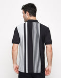 Cole Short Sleeve Polo Shirt Vertical Stripe