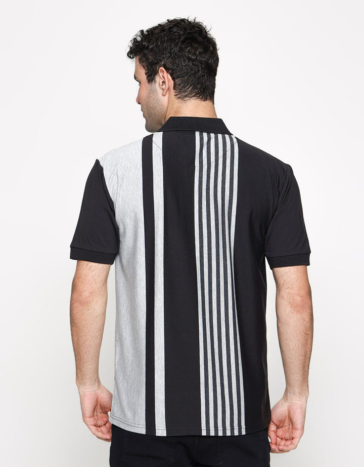 Cole Short Sleeve Polo Shirt Vertical Stripe