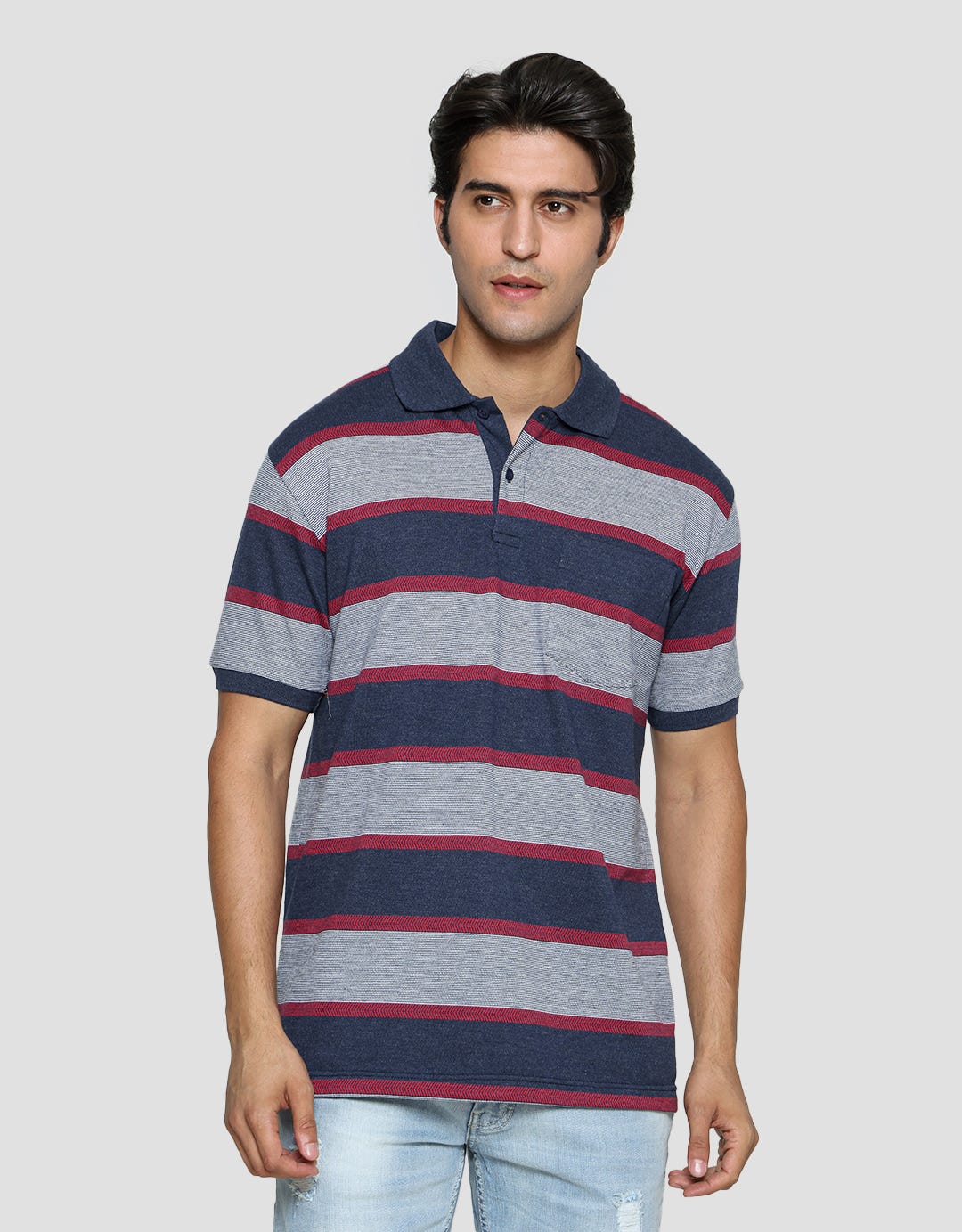 Cole Men's Short Sleeve Polo Shirt Stripe Print Similar