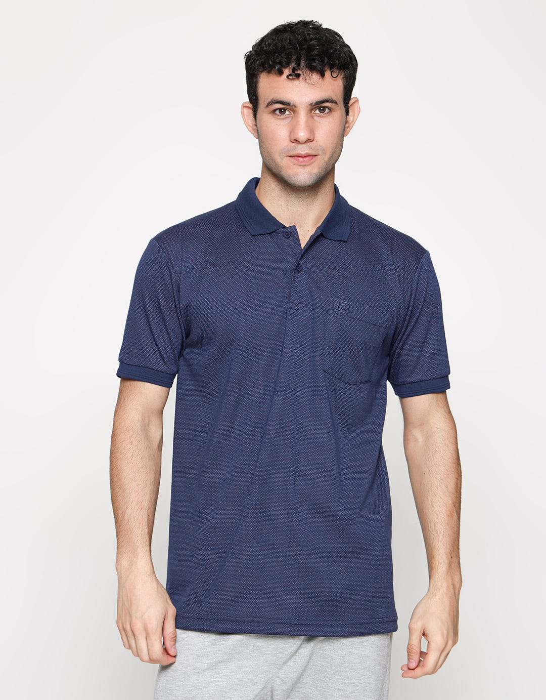 Cole Short Sleeve Polo Shirt Aop Jacquard Xmas
