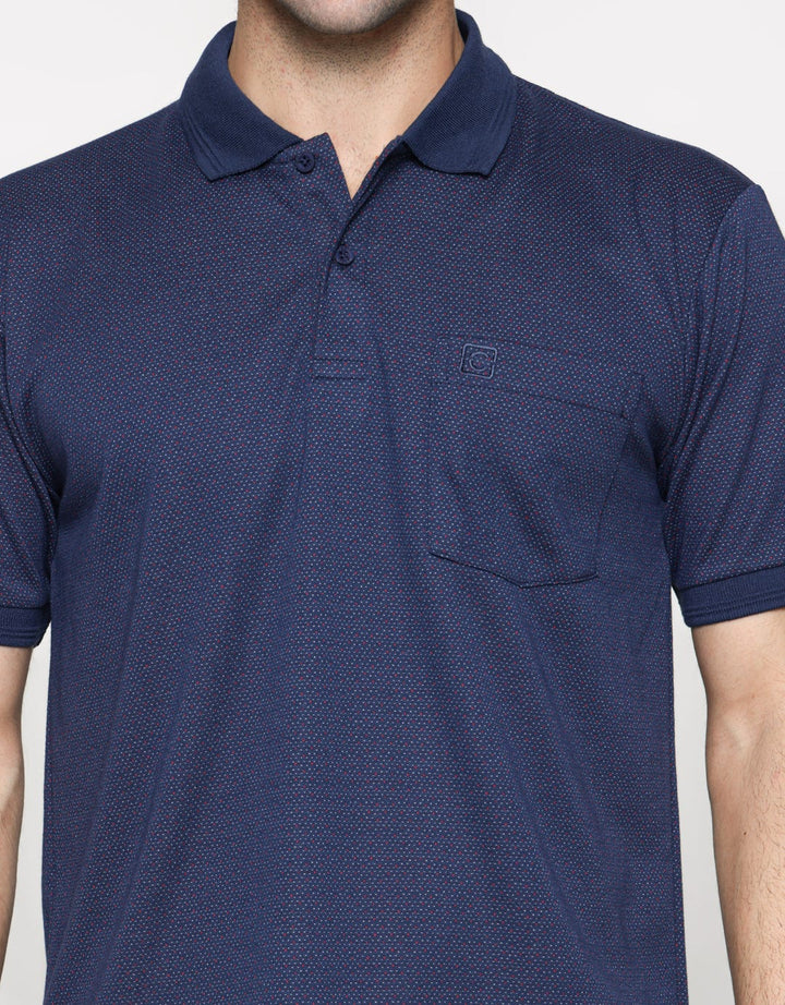 Cole Short Sleeve Polo Shirt Aop Jacquard Xmas